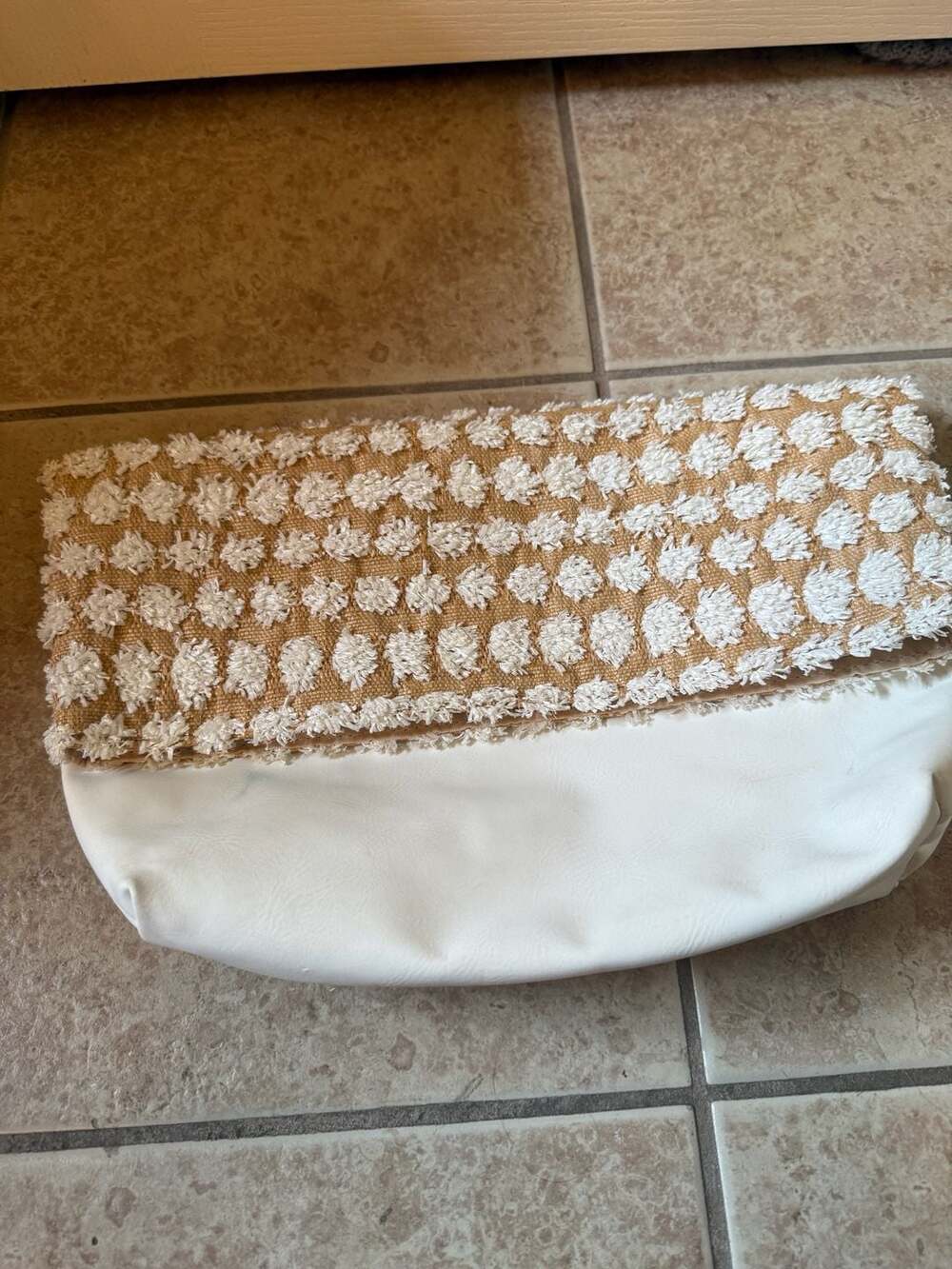 Urban Outfitters Tufted Polka Dot Faux Leather Foldover Clutch